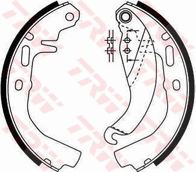 Trw Bremsbackensatz [Hersteller-Nr. GS6186] für Opel von TRW