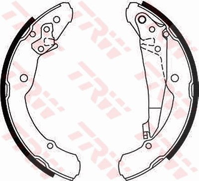 Trw Bremsbackensatz [Hersteller-Nr. GS8639] für Seat, Skoda, VW von TRW