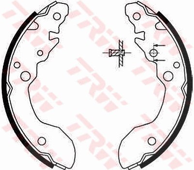 Trw Bremsbackensatz [Hersteller-Nr. GS8671] für Suzuki von TRW