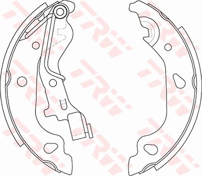 Trw Bremsbackensatz Trommelbremse [Hersteller-Nr. GS8687] für Fiat von TRW