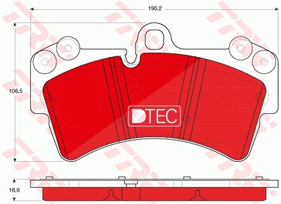 Trw Bremsbeläge COTEC vorne (Satz) [Hersteller-Nr. GDB1548DTE] für Audi, Porsche, VW von TRW