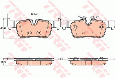 Trw Bremsbeläge hinten (Satz) [Hersteller-Nr. GDB2063] für BMW, Mini von TRW