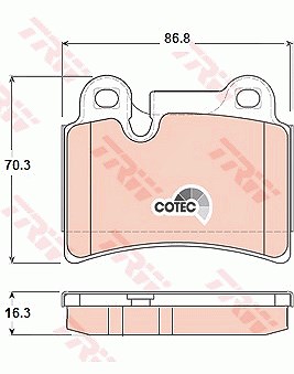 Trw Bremsbeläge hinten (Satz) [Hersteller-Nr. GDB1722] für VW von TRW