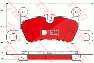 Trw Bremsbeläge hinten (satz) [Hersteller-Nr. GDB1875DTE] für Porsche, VW von TRW