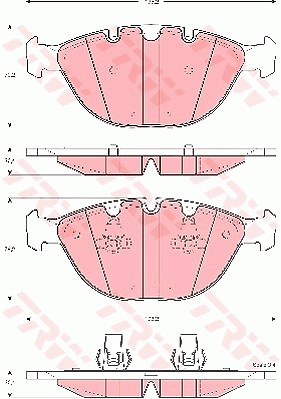 Trw Bremsbeläge vorne (Satz) [Hersteller-Nr. GDB1529] für BMW von TRW