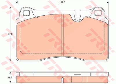 Trw Bremsbelagsatz, Scheibenbremse [Hersteller-Nr. GDB2048] für Aston Martin von TRW