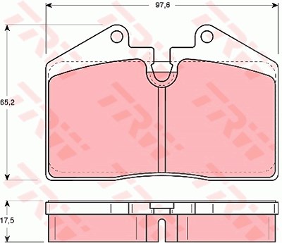 Trw Bremsbelagsatz, Scheibenbremse [Hersteller-Nr. GDB379] für Audi, Ferrari, Maserati, Porsche von TRW