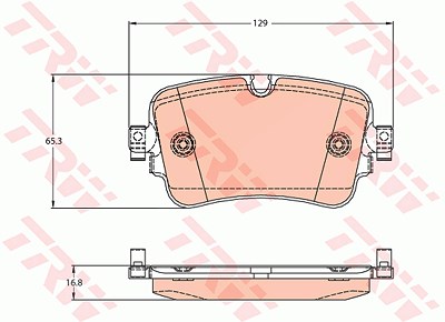 Trw Bremsbeläge hinten (Satz) [Hersteller-Nr. GDB2131] für Audi von TRW