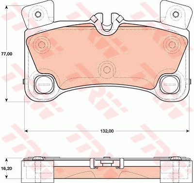 Trw Bremsbelagsatz, Scheibenbremse [Hersteller-Nr. GDB1775] für VW, Audi, Porsche von TRW