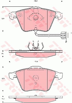 Trw Bremsbelagsatz, Scheibenbremse [Hersteller-Nr. GDB1689] für Audi von TRW