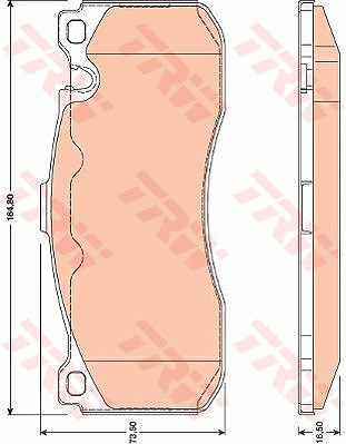 Trw Bremsbelagsatz, Scheibenbremse [Hersteller-Nr. GDB1802] für BMW von TRW