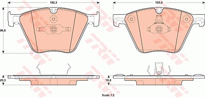 Trw Bremsbelagsatz, Scheibenbremse [Hersteller-Nr. GDB1915] für BMW von TRW