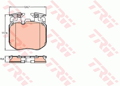 Trw Bremsbelagsatz, Scheibenbremse [Hersteller-Nr. GDB2147] für BMW von TRW