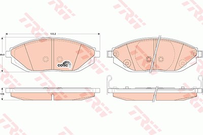 Trw Bremsbeläge vorne (Satz) [Hersteller-Nr. GDB4606] für Chevrolet von TRW