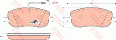 Trw Bremsbelagsatz, Scheibenbremse [Hersteller-Nr. GDB1503] für Citroën, Fiat, Lancia, Peugeot von TRW