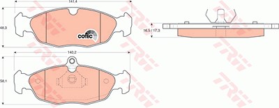 Trw Bremsbelagsatz, Scheibenbremse [Hersteller-Nr. GDB1040] für Gm Korea, Opel von TRW