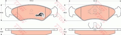 Trw Bremsbelagsatz, Scheibenbremse [Hersteller-Nr. GDB953] für Ford von TRW