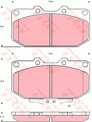 Trw Bremsbelagsatz, Scheibenbremse [Hersteller-Nr. GDB1006] für Nissan von TRW