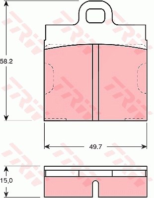 Trw Bremsbelagsatz, Scheibenbremse [Hersteller-Nr. GDB103] für VW von TRW