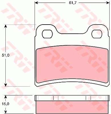 Trw Bremsbelagsatz, Scheibenbremse [Hersteller-Nr. GDB1124] für Ford, Kia von TRW