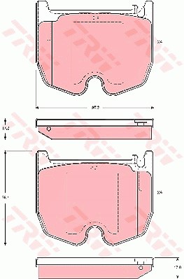 Trw Bremsbelagsatz, Scheibenbremse [Hersteller-Nr. GDB1541] für Mercedes-Benz von TRW