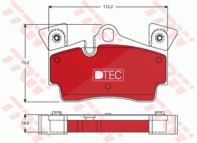 Trw Bremsbelagsatz, Scheibenbremse [Hersteller-Nr. GDB1652DTE] für Audi, Porsche von TRW