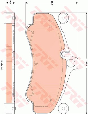 Trw Bremsbelagsatz, Scheibenbremse [Hersteller-Nr. GDB1862] für Porsche von TRW