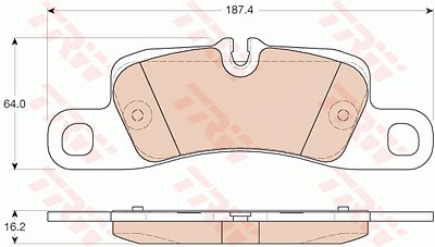 Trw Bremsbelagsatz, Scheibenbremse [Hersteller-Nr. GDB1962] für Porsche von TRW