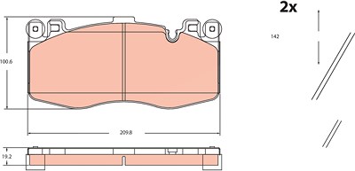 Trw Bremsbelagsatz, Scheibenbremse [Hersteller-Nr. GDB2211] für BMW von TRW