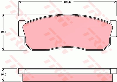 Trw Bremsbelagsatz, Scheibenbremse [Hersteller-Nr. GDB288] für Nissan, Subaru von TRW