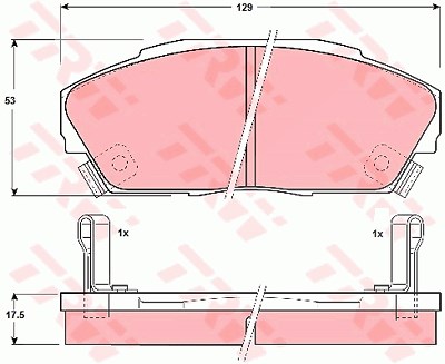 Trw Bremsbelagsatz, Scheibenbremse [Hersteller-Nr. GDB3034] für Honda von TRW