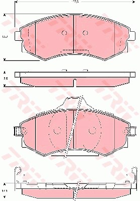 Trw Bremsbelagsatz, Scheibenbremse [Hersteller-Nr. GDB3283] für Hyundai, Kia von TRW