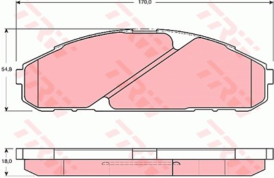 Trw Bremsbelagsatz, Scheibenbremse [Hersteller-Nr. GDB3394] für Nissan von TRW