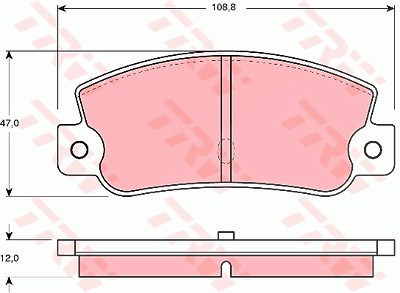 Trw Bremsbelagsatz, Scheibenbremse [Hersteller-Nr. GDB360] für Fiat, Lancia von TRW