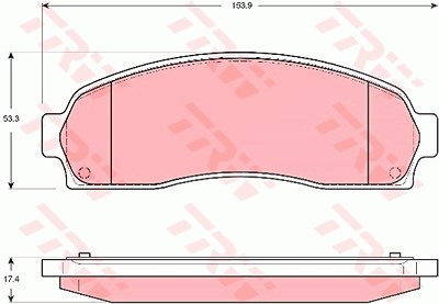 Trw Bremsbelagsatz, Scheibenbremse [Hersteller-Nr. GDB4131] für Ford Usa von TRW