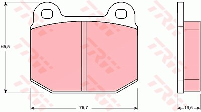 Trw Bremsbelagsatz, Scheibenbremse [Hersteller-Nr. GDB611] für Lotus, Opel von TRW