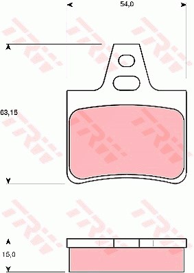 Trw Bremsbelagsatz, Scheibenbremse [Hersteller-Nr. GDB986] für Citroën von TRW