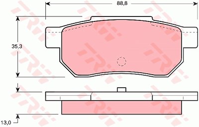 Trw Bremsbelagsatz, Scheibenbremse [Hersteller-Nr. GDB775] für Honda von TRW