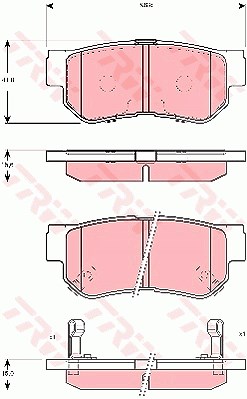 Trw Bremsbelagsatz, Scheibenbremse [Hersteller-Nr. GDB3298] für Honda, Hyundai, Kia von TRW