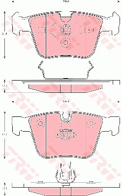 Trw Bremsbelagsatz, Scheibenbremse [Hersteller-Nr. GDB1675] für Mercedes-Benz von TRW