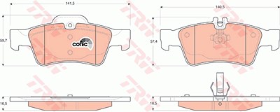 Trw Bremsbelagsatz, Scheibenbremse [Hersteller-Nr. GDB1546] für Mercedes-Benz von TRW