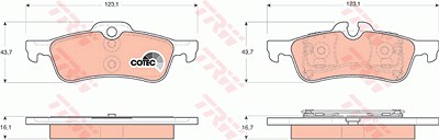 Trw Bremsbelagsatz, Scheibenbremse [Hersteller-Nr. GDB1561] für Mini von TRW