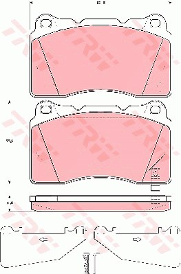 Trw Bremsbeläge vorne (Satz) [Hersteller-Nr. GDB3349] für Opel, Mitsubishi, Saab, Subaru von TRW