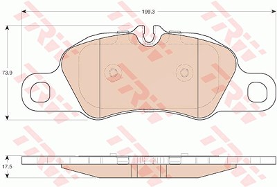 Trw Bremsbelagsatz, Scheibenbremse [Hersteller-Nr. GDB1990] für Porsche von TRW