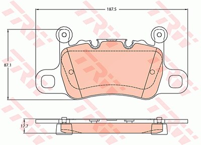 Trw Bremsbelagsatz, Scheibenbremse [Hersteller-Nr. GDB2104] für Porsche von TRW