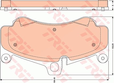 Trw Bremsbelagsatz, Scheibenbremse [Hersteller-Nr. GDB1779] für Porsche von TRW