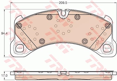 Trw Bremsbelagsatz, Scheibenbremse [Hersteller-Nr. GDB2004] für Porsche von TRW