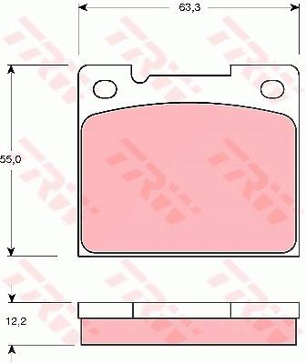 Trw Bremsbelagsatz, Scheibenbremse [Hersteller-Nr. GDB1066] für Volvo von TRW