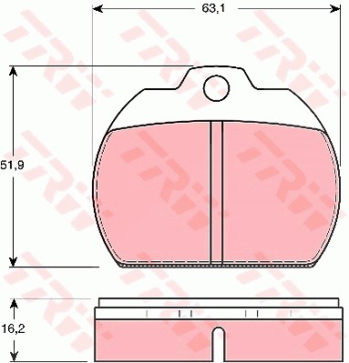 Trw Bremsbelagsatz, Scheibenbremse [Hersteller-Nr. GDB591] für VW von TRW