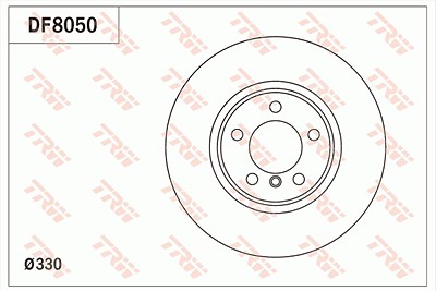 Trw Bremsscheibe Vorderachse Belüftet [Hersteller-Nr. DF8050] für BMW von TRW